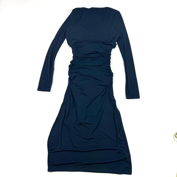 Cinq A Sept Long Sleeve Breanna Dress Knot Tie Front - Picture 4 of 11